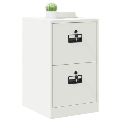 vidaXL Aktenschrank Weiß 44 x 50 x 106,5 cm Kaltgewalzter Stahl