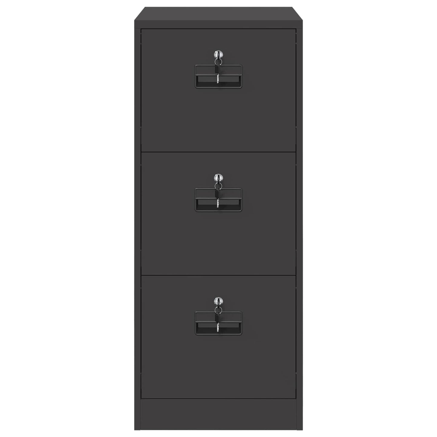vidaXL Aktenschrank Schwarz 44 x 50 x 106,5 cm Kaltgewalzter Stahl