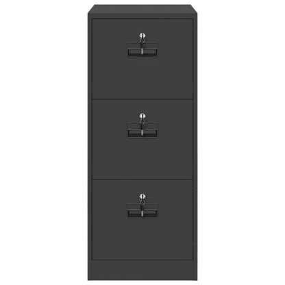 vidaXL Aktenschrank Schwarz 44 x 50 x 106,5 cm Kaltgewalzter Stahl