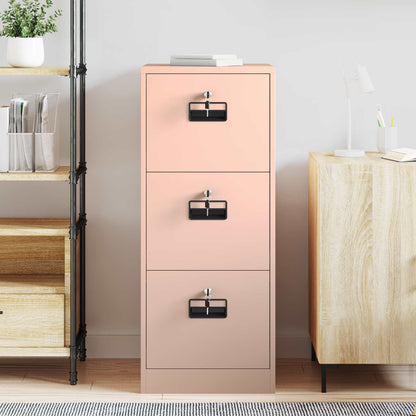 vidaXL Aktenschrank Rosa 44 x 50 x 106,5 cm Kaltgewalzter Stahl