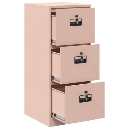 vidaXL Aktenschrank Rosa 44 x 50 x 106,5 cm Kaltgewalzter Stahl