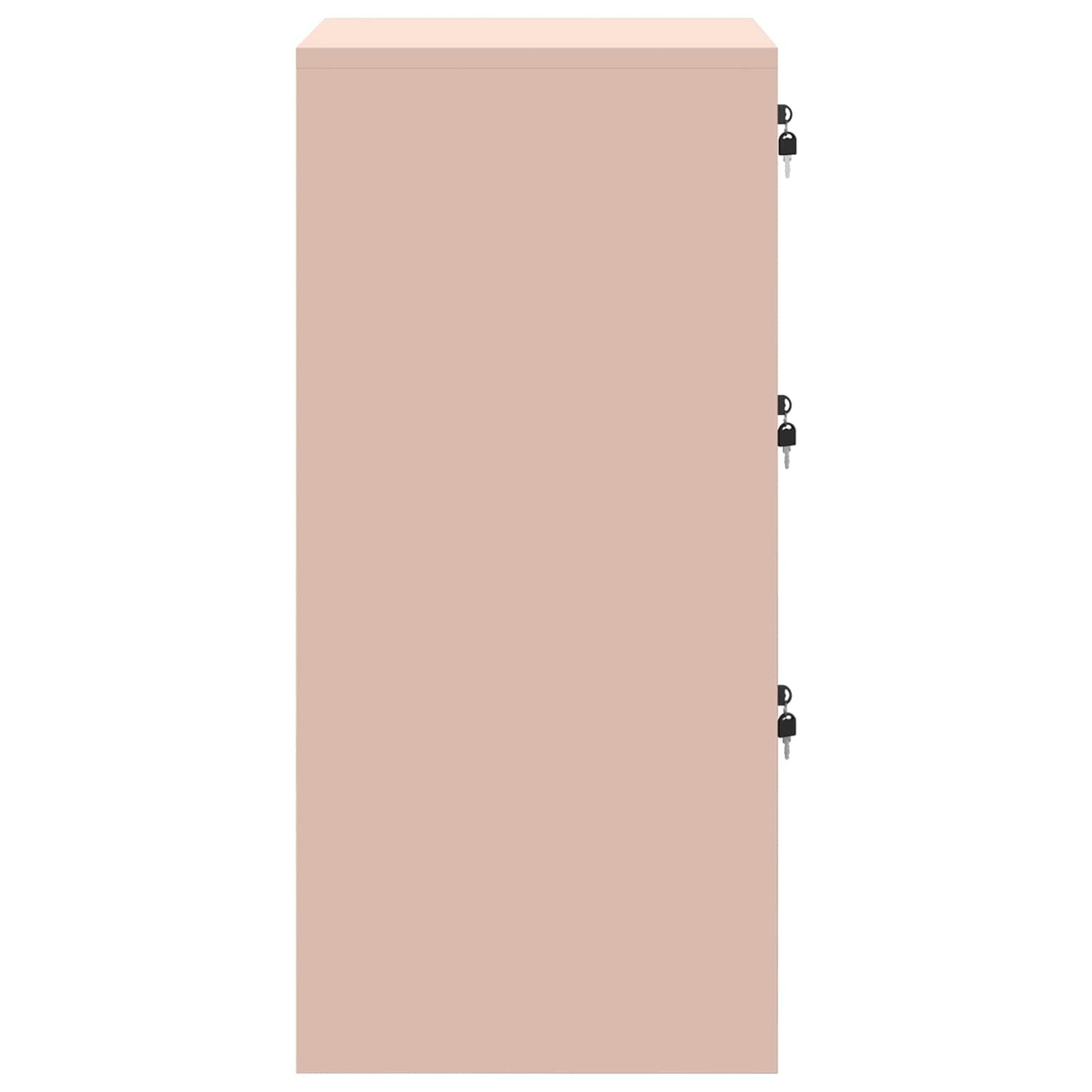 vidaXL Aktenschrank Rosa 44 x 50 x 106,5 cm Kaltgewalzter Stahl