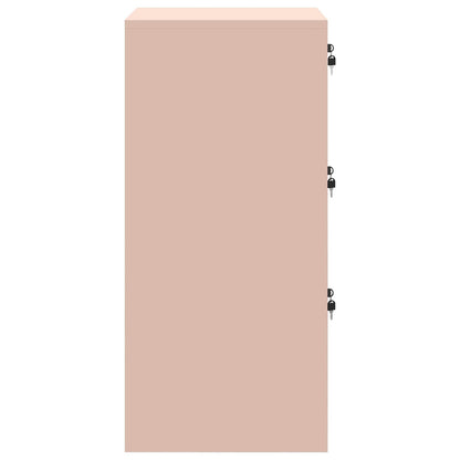 vidaXL Aktenschrank Rosa 44 x 50 x 106,5 cm Kaltgewalzter Stahl