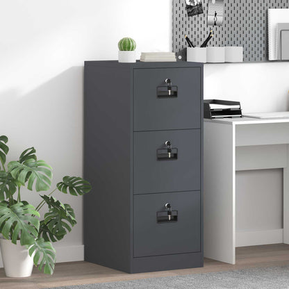 vidaXL Aktenschrank Anthrazit 44 x 50 x 106,5 cm Kaltgewalzter Stahl