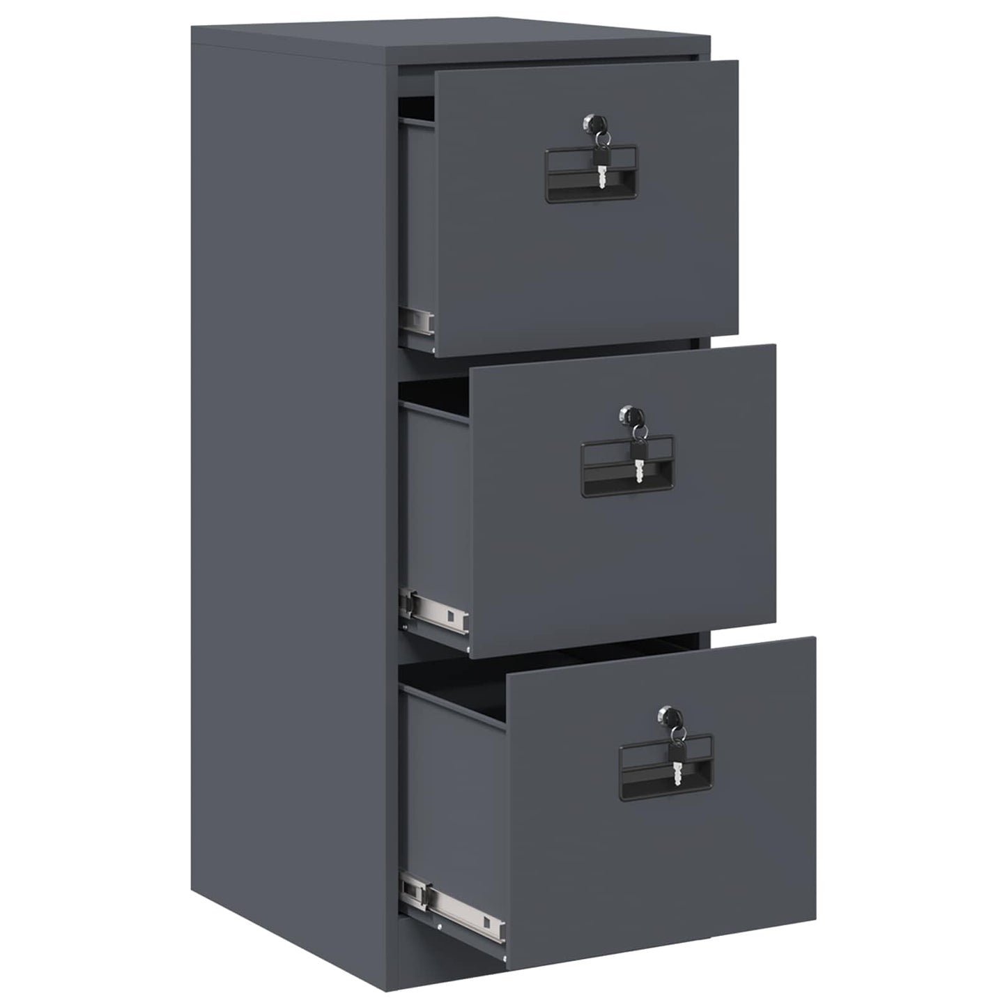 vidaXL Aktenschrank Anthrazit 44 x 50 x 106,5 cm Kaltgewalzter Stahl