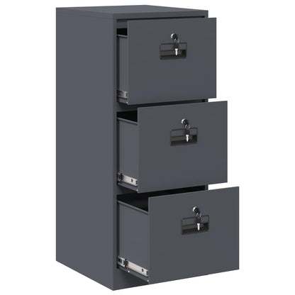 vidaXL Aktenschrank Anthrazit 44 x 50 x 106,5 cm Kaltgewalzter Stahl