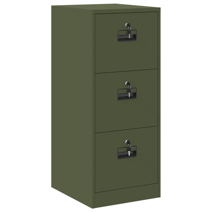 vidaXL Aktenschrank Olive Grün 44 x 50 x 106,5 cm Kaltgewalzter Stahl