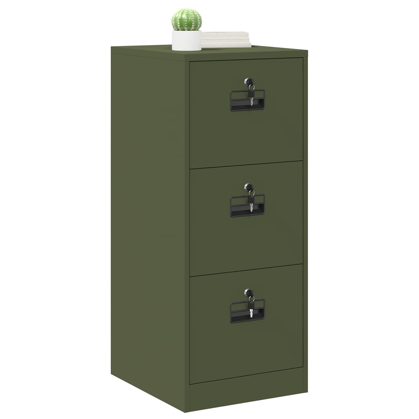 vidaXL Aktenschrank Olive Grün 44 x 50 x 106,5 cm Kaltgewalzter Stahl