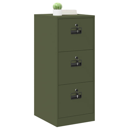 vidaXL Aktenschrank Olive Grün 44 x 50 x 106,5 cm Kaltgewalzter Stahl
