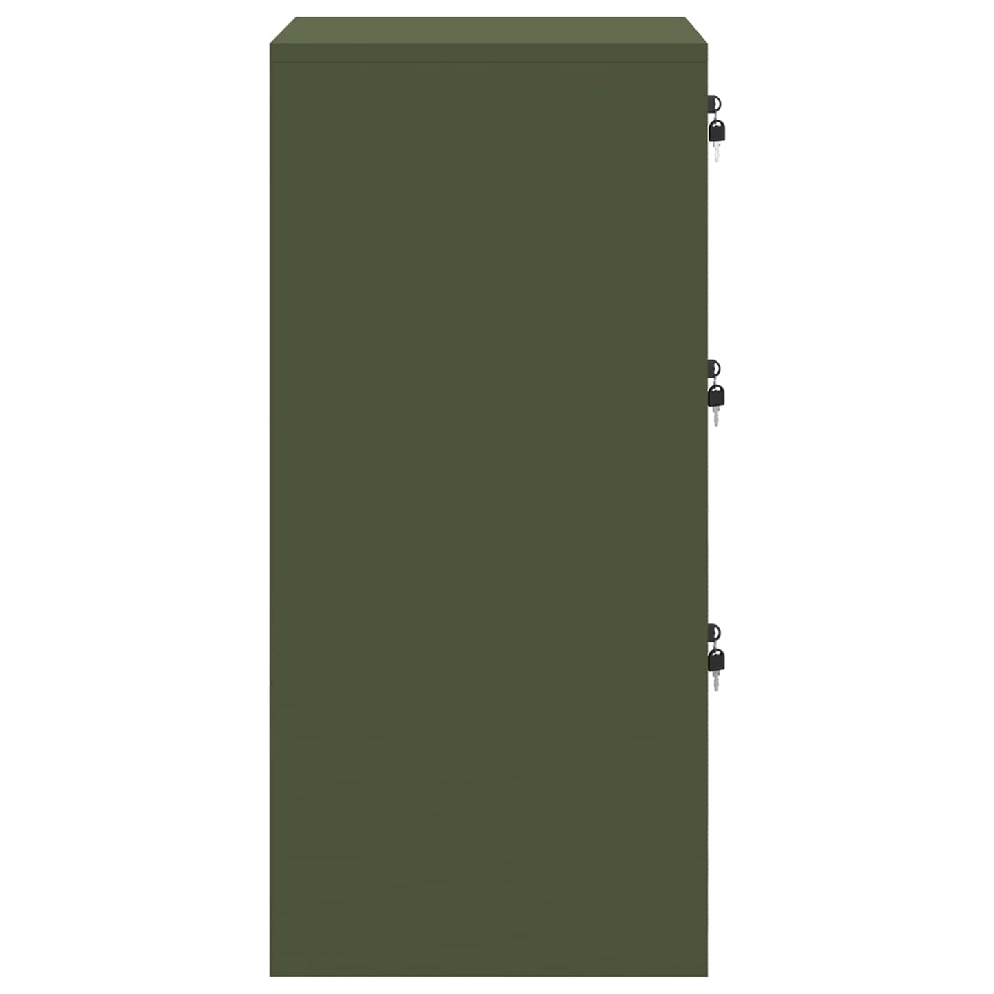 vidaXL Aktenschrank Olive Grün 44 x 50 x 106,5 cm Kaltgewalzter Stahl