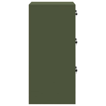 vidaXL Aktenschrank Olive Grün 44 x 50 x 106,5 cm Kaltgewalzter Stahl
