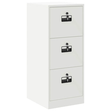 vidaXL Aktenschrank Weiß 44 x 50 x 106,5 cm Kaltgewalzter Stahl