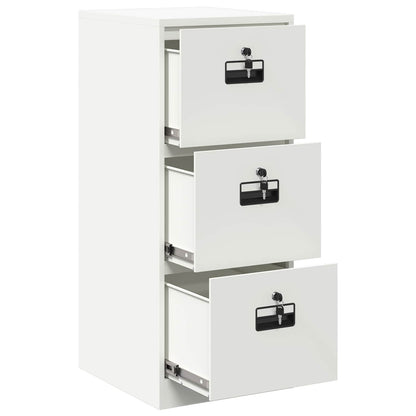 vidaXL Aktenschrank Weiß 44 x 50 x 106,5 cm Kaltgewalzter Stahl