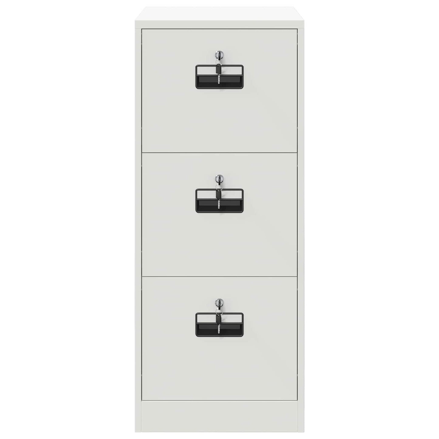 vidaXL Aktenschrank Weiß 44 x 50 x 106,5 cm Kaltgewalzter Stahl