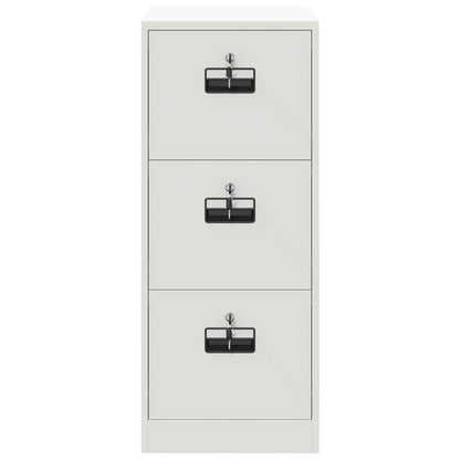 vidaXL Aktenschrank Weiß 44 x 50 x 106,5 cm Kaltgewalzter Stahl