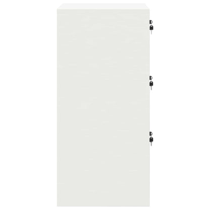 vidaXL Aktenschrank Weiß 44 x 50 x 106,5 cm Kaltgewalzter Stahl