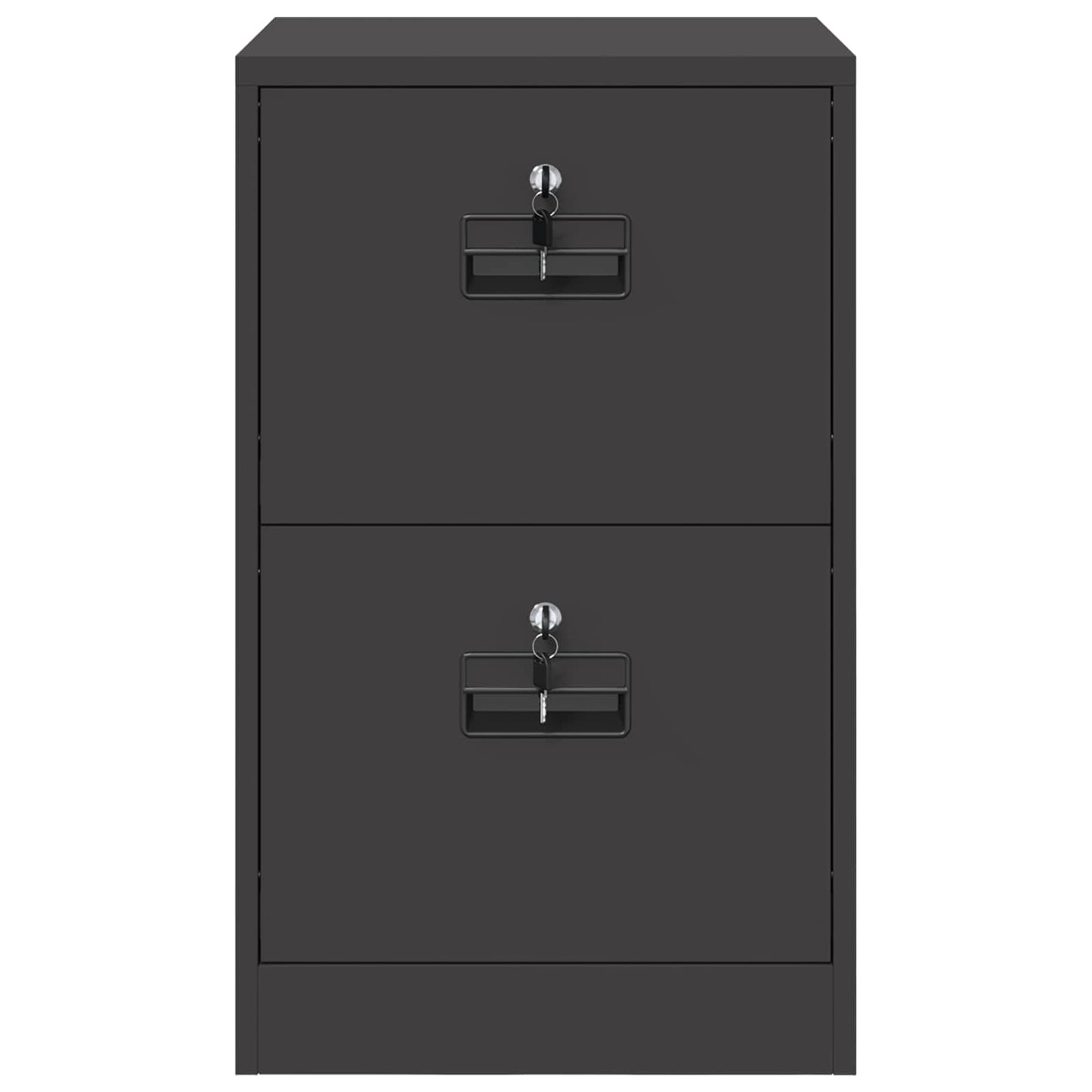 vidaXL Aktenschrank Schwarz 44 x 50 x 106,5 cm Kaltgewalzter Stahl