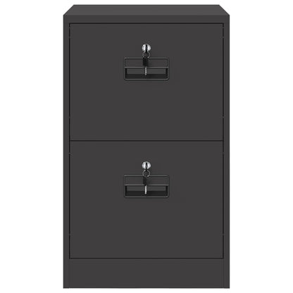 vidaXL Aktenschrank Schwarz 44 x 50 x 106,5 cm Kaltgewalzter Stahl