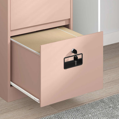 vidaXL Aktenschrank Rosa 44 x 50 x 106,5 cm Kaltgewalzter Stahl