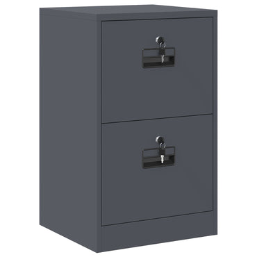 vidaXL Aktenschrank Anthrazit 44 x 50 x 106,5 cm Kaltgewalzter Stahl