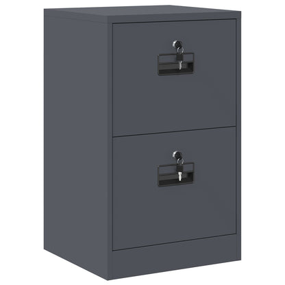 vidaXL Aktenschrank Anthrazit 44 x 50 x 106,5 cm Kaltgewalzter Stahl