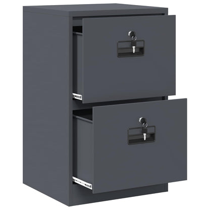 vidaXL Aktenschrank Anthrazit 44 x 50 x 106,5 cm Kaltgewalzter Stahl