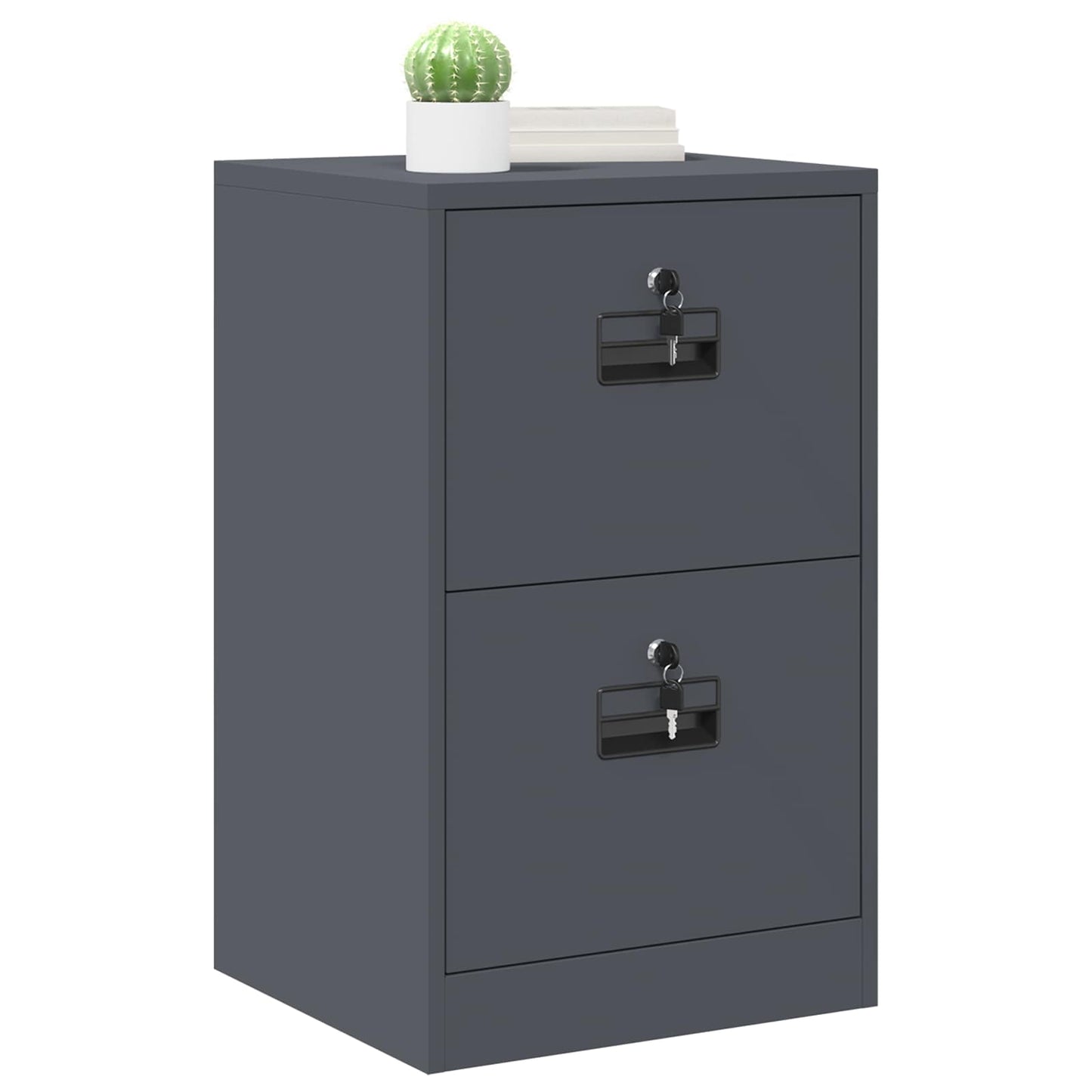 vidaXL Aktenschrank Anthrazit 44 x 50 x 106,5 cm Kaltgewalzter Stahl