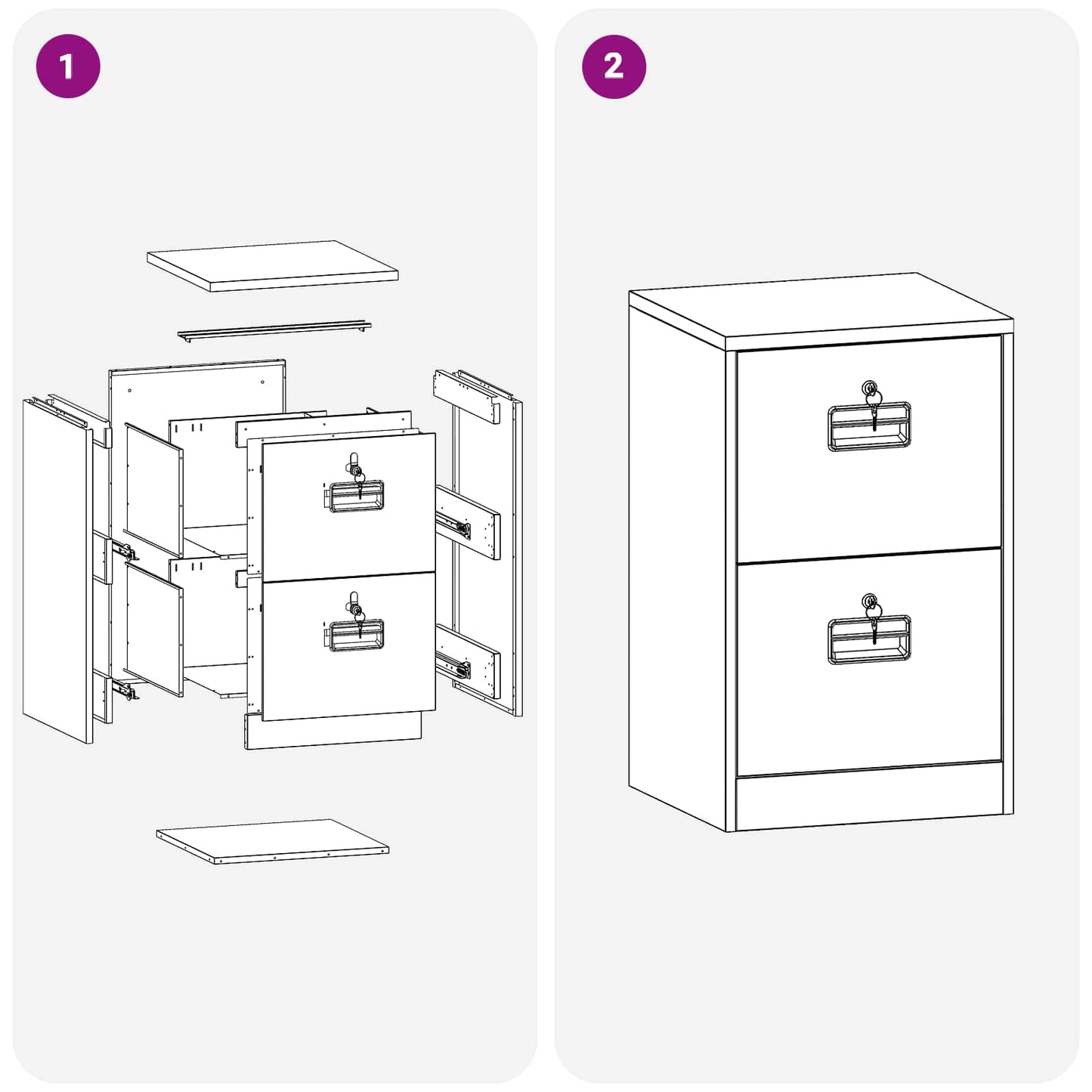 vidaXL Aktenschrank Senfgelb 44 x 50 x 106,5 cm Kaltgewalzter Stahl