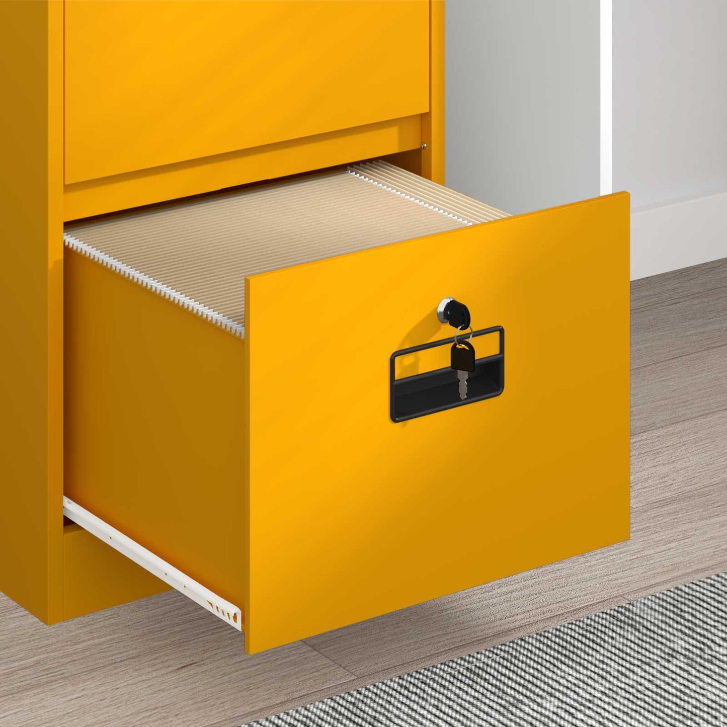 vidaXL Aktenschrank Senfgelb 44 x 50 x 106,5 cm Kaltgewalzter Stahl