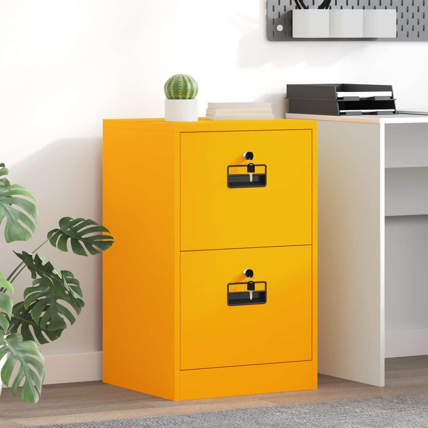vidaXL Aktenschrank Senfgelb 44 x 50 x 106,5 cm Kaltgewalzter Stahl