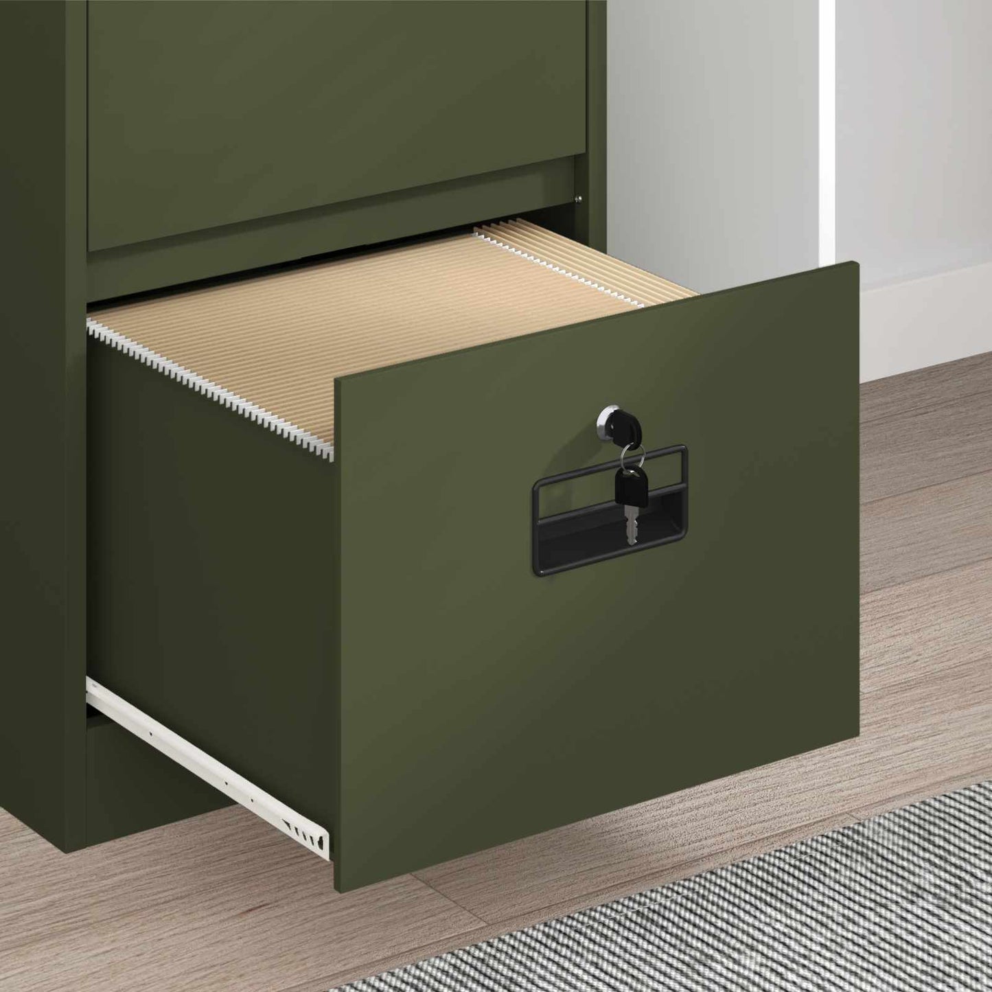 vidaXL Aktenschrank Olive Grün 44 x 50 x 106,5 cm Kaltgewalzter Stahl
