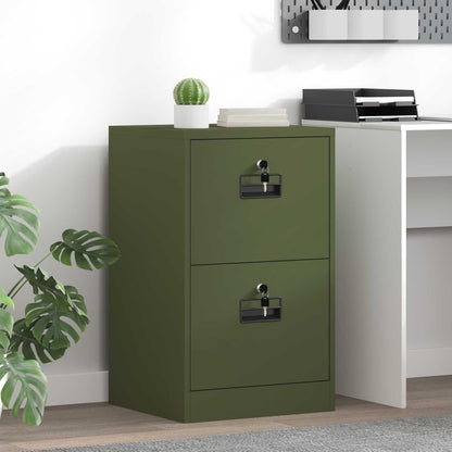 vidaXL Aktenschrank Olive Grün 44 x 50 x 106,5 cm Kaltgewalzter Stahl