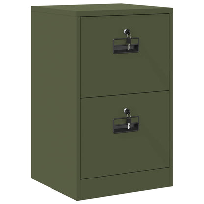 vidaXL Aktenschrank Olive Grün 44 x 50 x 106,5 cm Kaltgewalzter Stahl