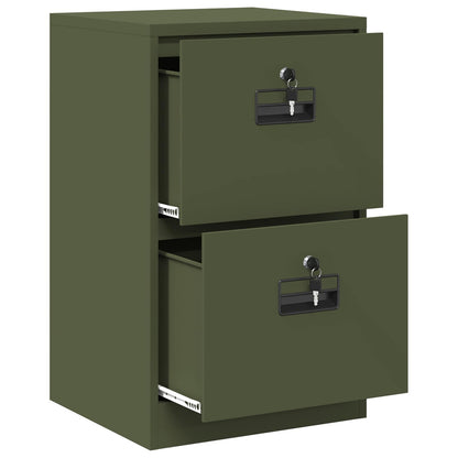 vidaXL Aktenschrank Olive Grün 44 x 50 x 106,5 cm Kaltgewalzter Stahl