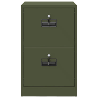 vidaXL Aktenschrank Olive Grün 44 x 50 x 106,5 cm Kaltgewalzter Stahl