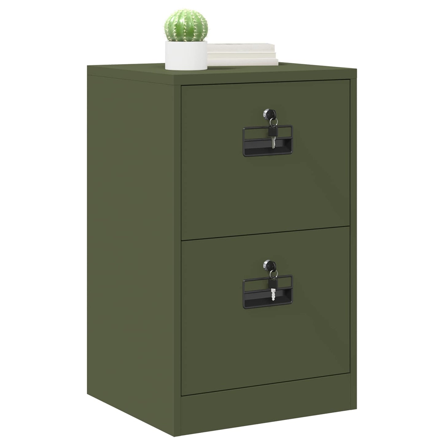 vidaXL Aktenschrank Olive Grün 44 x 50 x 106,5 cm Kaltgewalzter Stahl