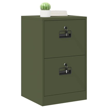 vidaXL Aktenschrank Olive Grün 44 x 50 x 106,5 cm Kaltgewalzter Stahl