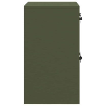 vidaXL Aktenschrank Olive Grün 44 x 50 x 106,5 cm Kaltgewalzter Stahl