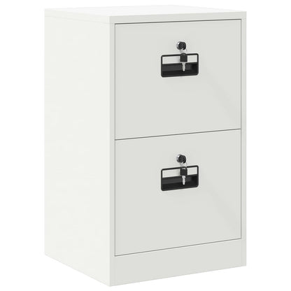 vidaXL Aktenschrank Weiß 44 x 50 x 106,5 cm Kaltgewalzter Stahl