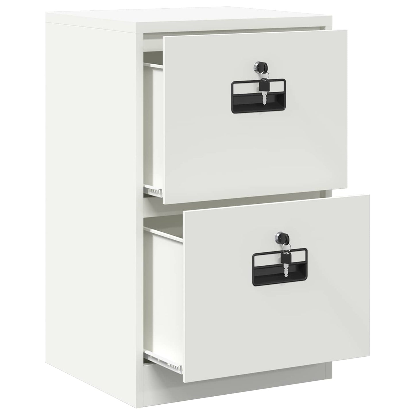 vidaXL Aktenschrank Weiß 44 x 50 x 106,5 cm Kaltgewalzter Stahl
