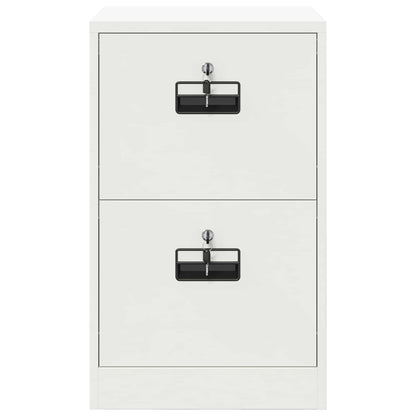 vidaXL Aktenschrank Weiß 44 x 50 x 106,5 cm Kaltgewalzter Stahl