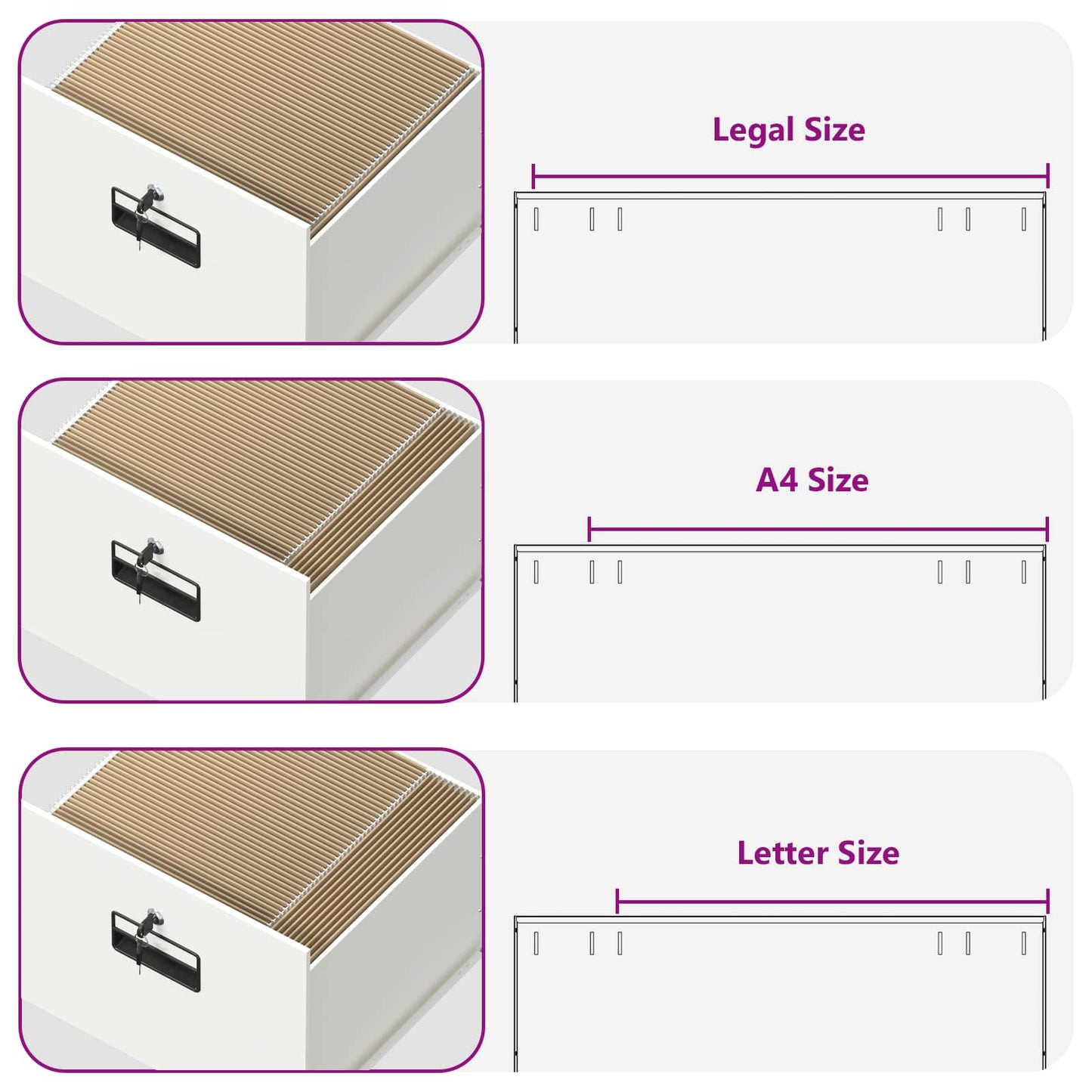 vidaXL Aktenschrank Weiß 44 x 50 x 106,5 cm Kaltgewalzter Stahl