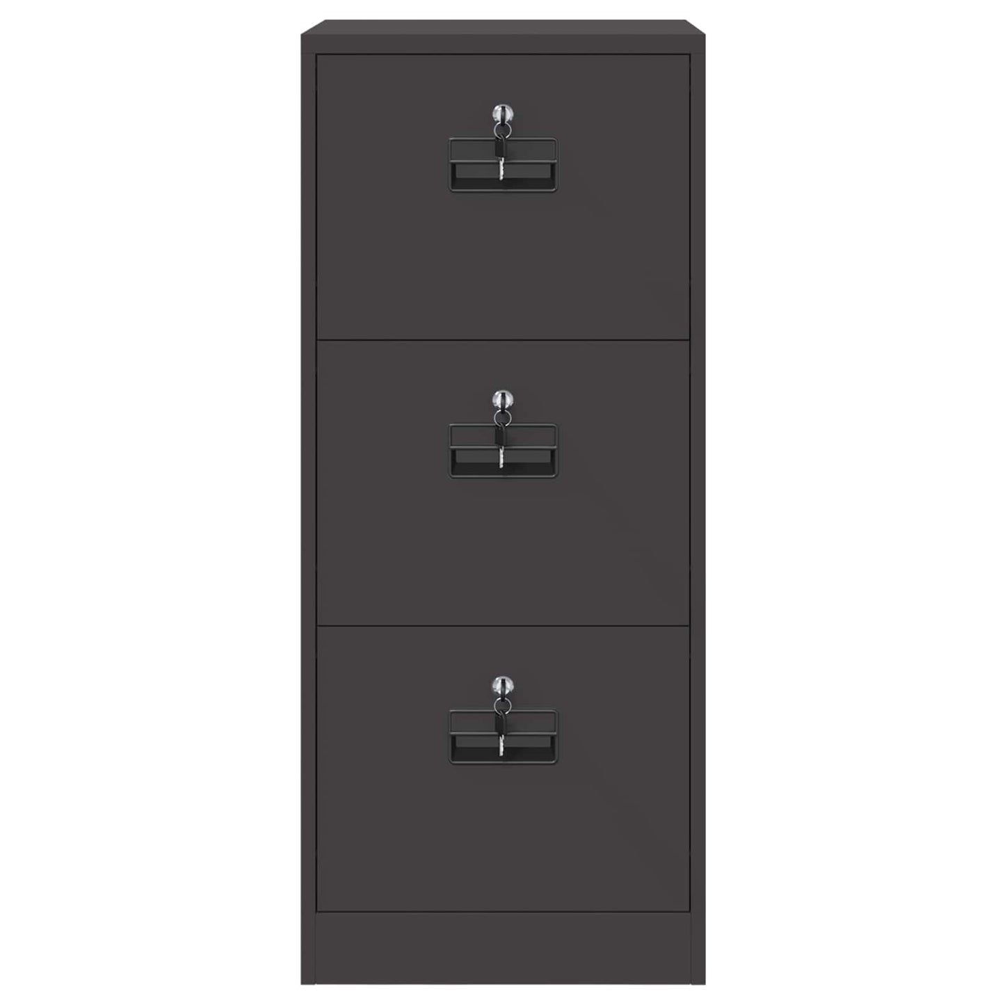 vidaXL Aktenschrank Schwarz 44 x 50 x 106,5 cm Kaltgewalzter Stahl