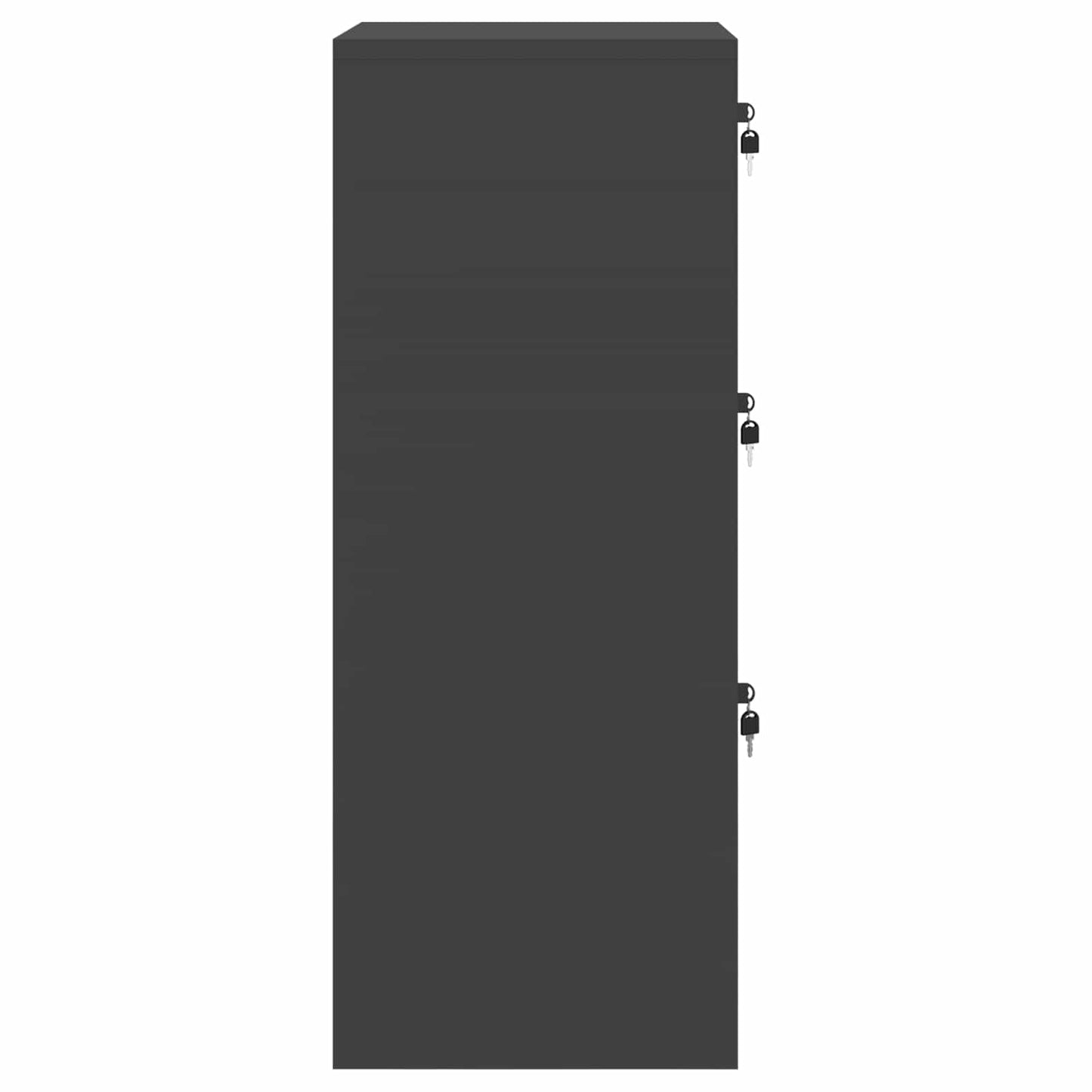vidaXL Aktenschrank Schwarz 44 x 50 x 106,5 cm Kaltgewalzter Stahl