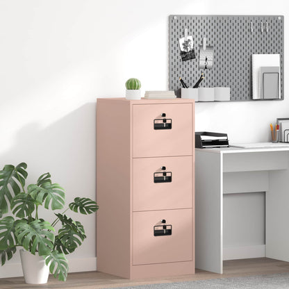 vidaXL Aktenschrank Rosa 44 x 50 x 106,5 cm Kaltgewalzter Stahl