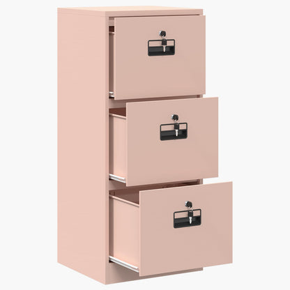 vidaXL Aktenschrank Rosa 44 x 50 x 106,5 cm Kaltgewalzter Stahl