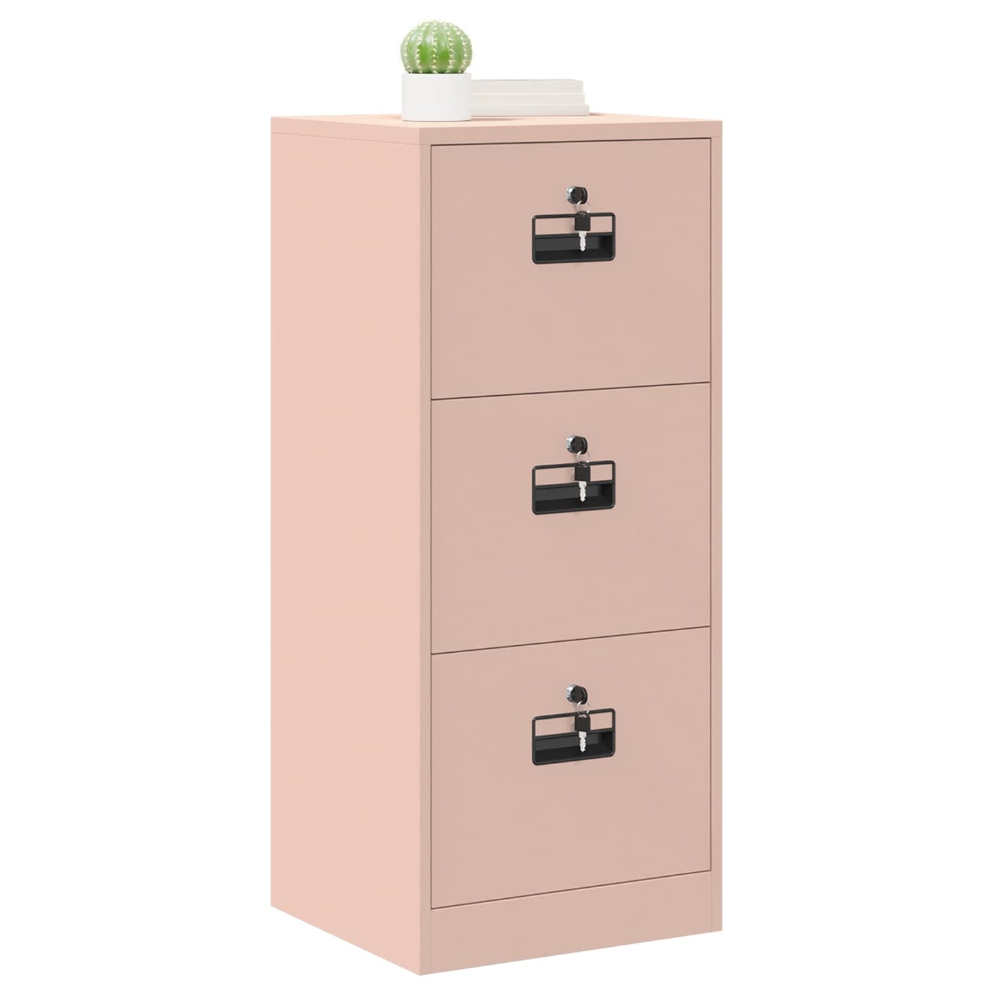 vidaXL Aktenschrank Rosa 44 x 50 x 106,5 cm Kaltgewalzter Stahl