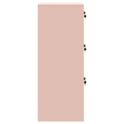 vidaXL Aktenschrank Rosa 44 x 50 x 106,5 cm Kaltgewalzter Stahl
