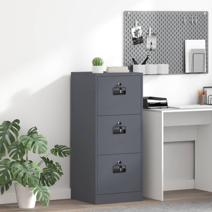 vidaXL Aktenschrank Anthrazit 44 x 50 x 106,5 cm Kaltgewalzter Stahl