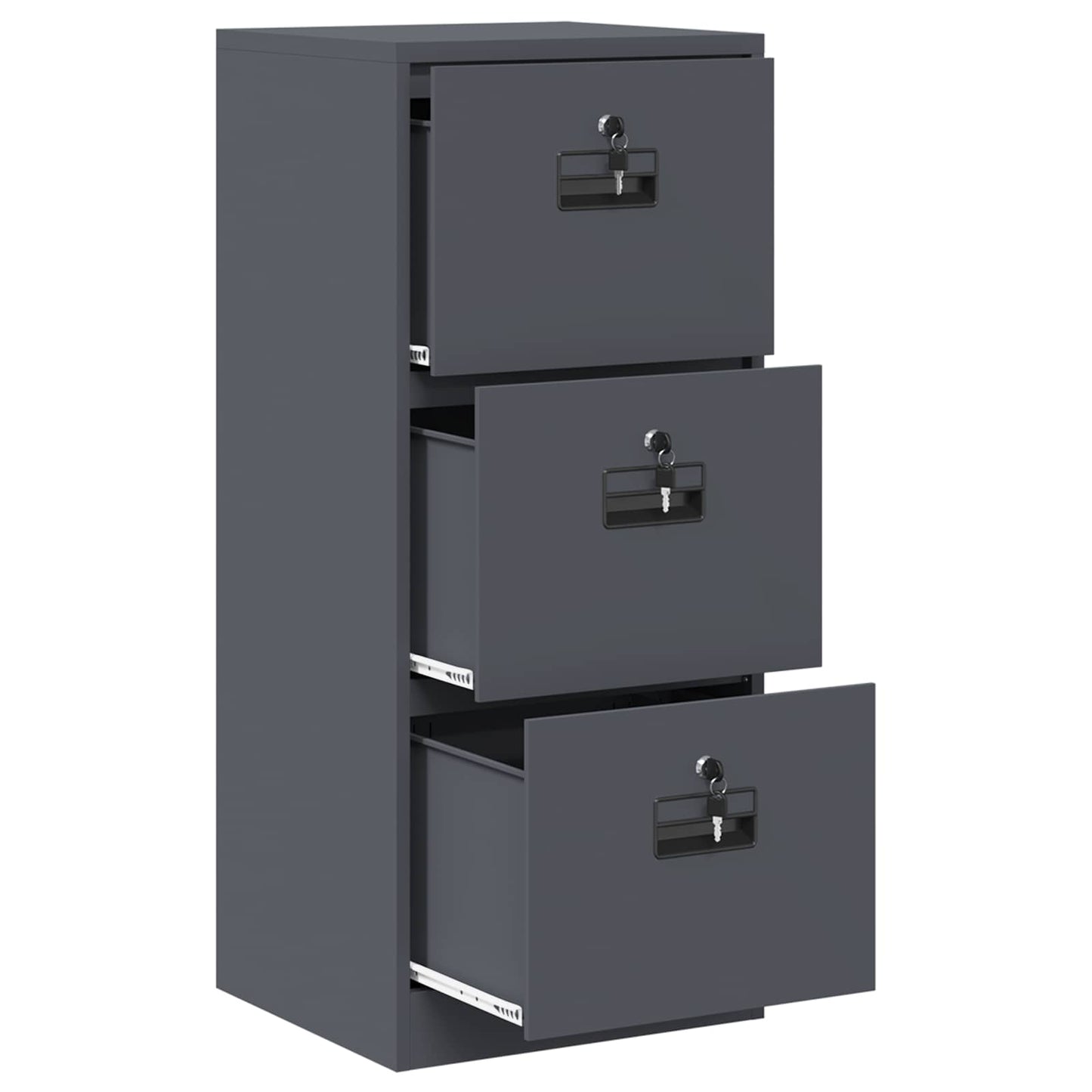 vidaXL Aktenschrank Anthrazit 44 x 50 x 106,5 cm Kaltgewalzter Stahl